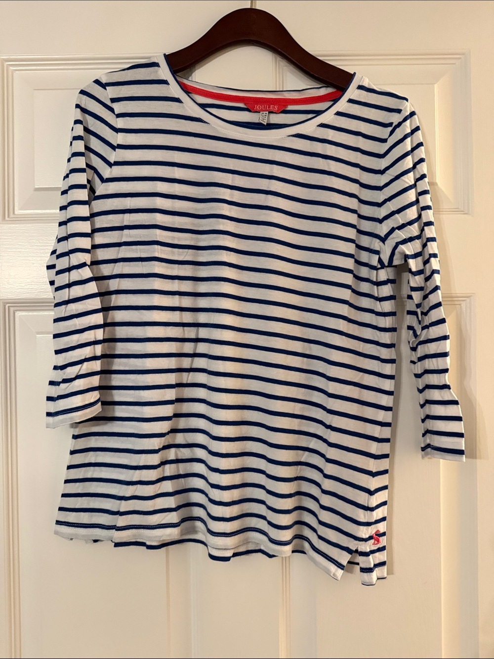 Joules White and Blue Breton stripe t-shirt size 6